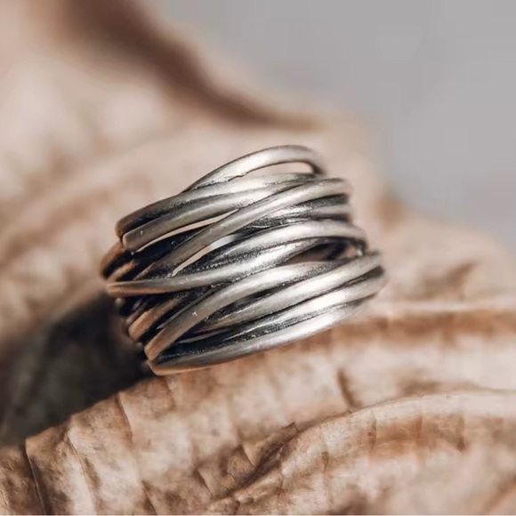 Anthropologie Jewelry - S925 Silver Stacked Ring